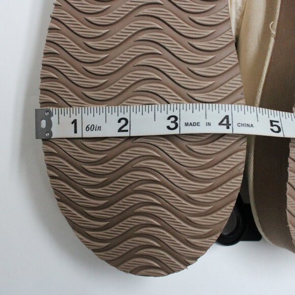 Joyspun Women's Size 9 Beige Platform Clog Slippers - Picture 9 of 12